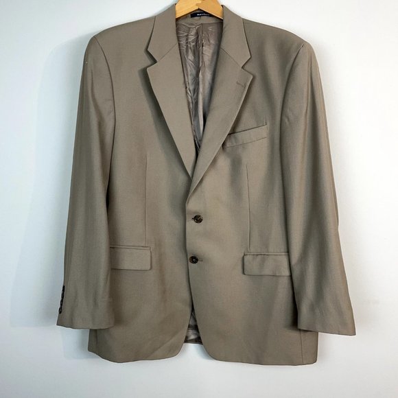Lauren Ralph Lauren Sport Coat Blazer Jacket Mens 44R Brown 100% Wool 2-Button - Picture 1 of 9